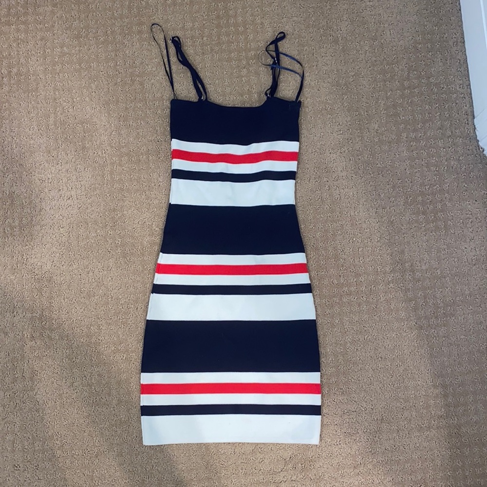 LF red white and blue bodycon dress size small